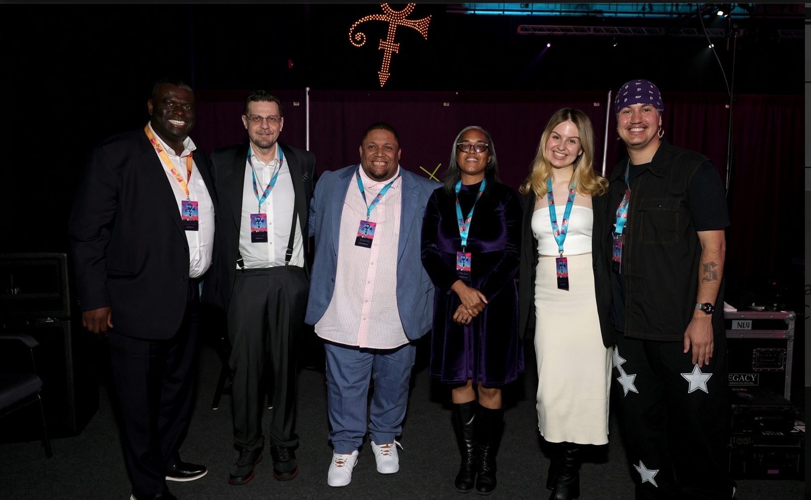 The Fam Panel guests with their Celebration lanyards