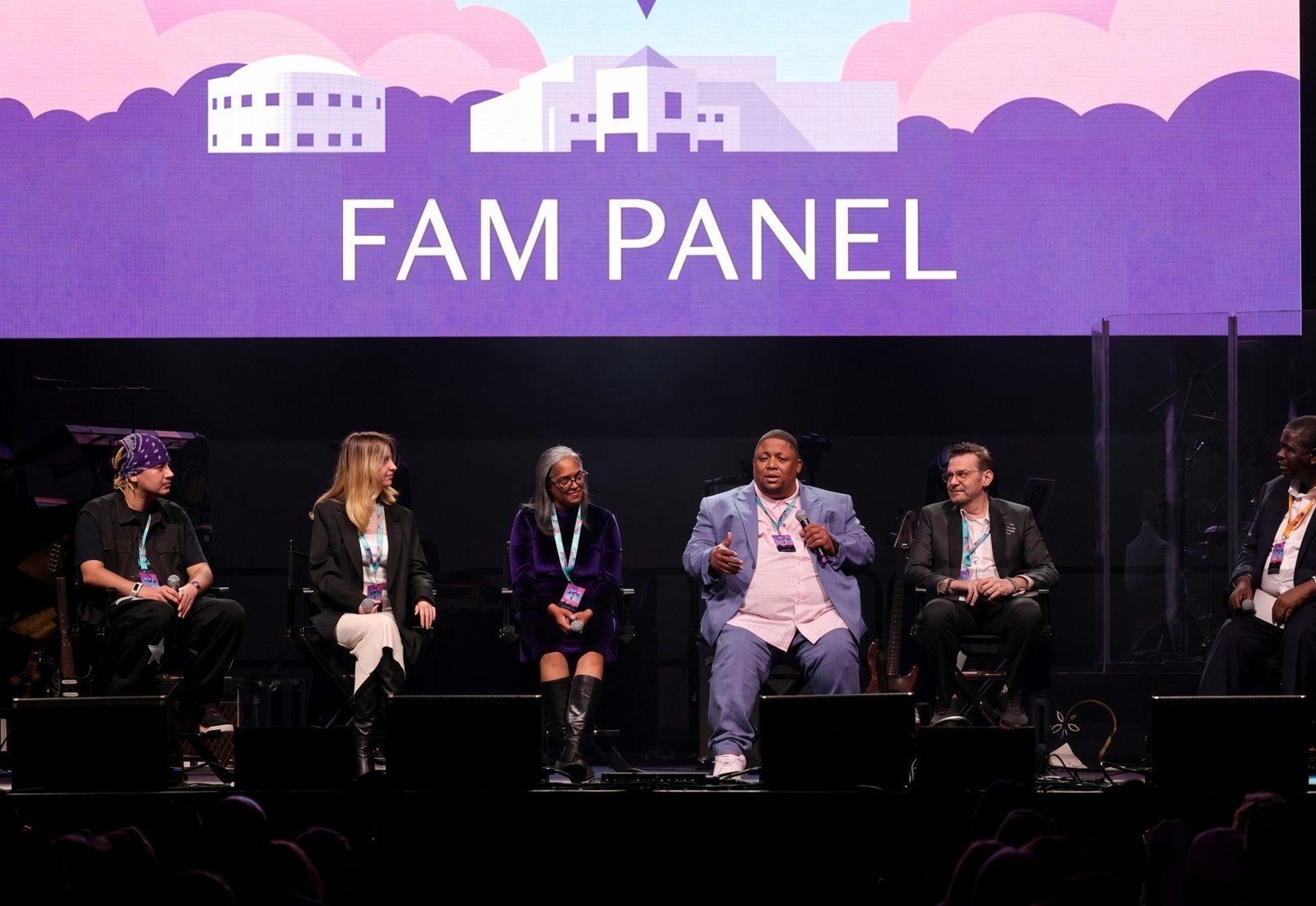 The Fam Panel on stage